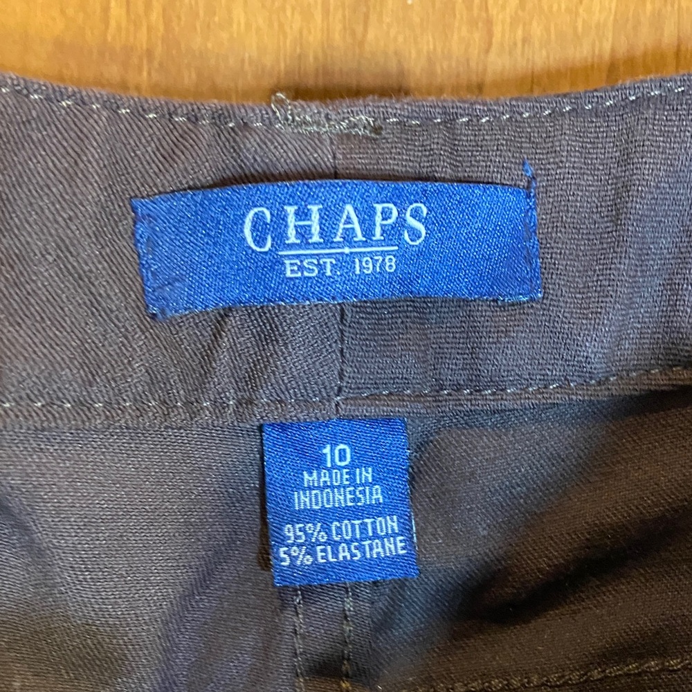 Chaps Dark Brown Trousers, Women's size 10 - Picture 3 of 7
